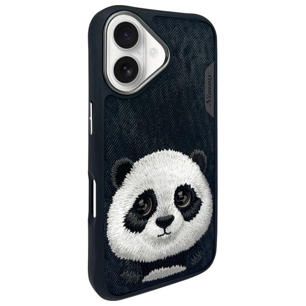 Nimmy Big Eyed Pet 2.0 Panda case for iPhone 16 - blackeng