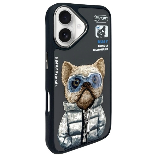 Nimmy Cool&Cute 2.0 Dog Case for iPhone 16 - Blackeng