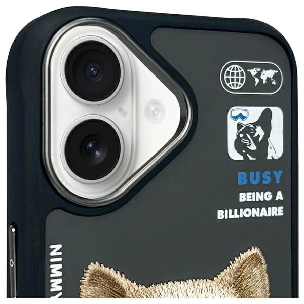 Nimmy Cool&Cute 2.0 Dog Case for iPhone 16 - Blackeng