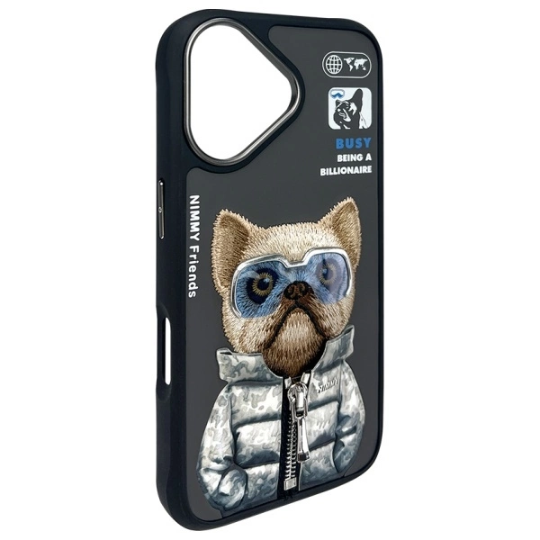 Nimmy Cool&Cute 2.0 Dog Case for iPhone 16 - Blackeng