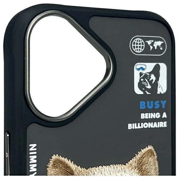 Nimmy Cool&Cute 2.0 Dog Case for iPhone 16 - Blackeng