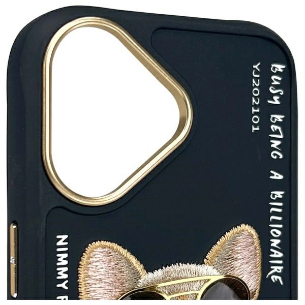 Nimmy Glasses Cool Dog iPhone 16 Case - Blackeng