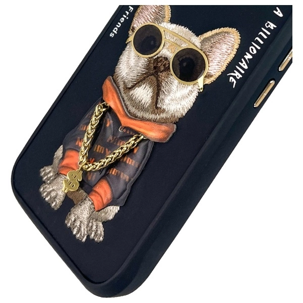 Nimmy Glasses Cool Dog iPhone 16 Case - Blackeng