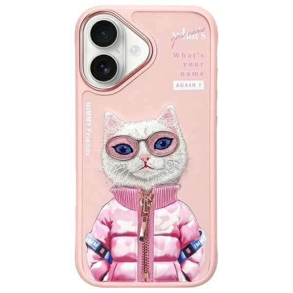 Nimmy Cool&Cute 2.0 Cat Case for iPhone 16 - Pinkeng