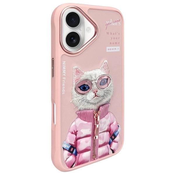 Nimmy Cool&Cute 2.0 Cat Case for iPhone 16 - Pinkeng