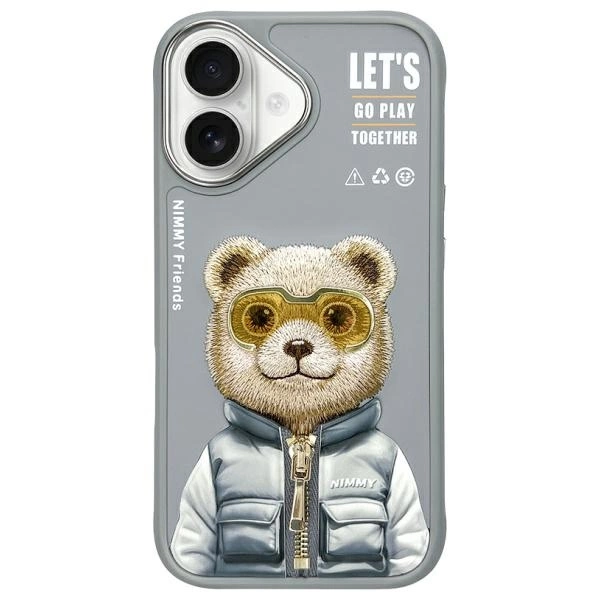 Nimmy Cool&Cute 2.0 Bear Case for iPhone 16 - Grayeng