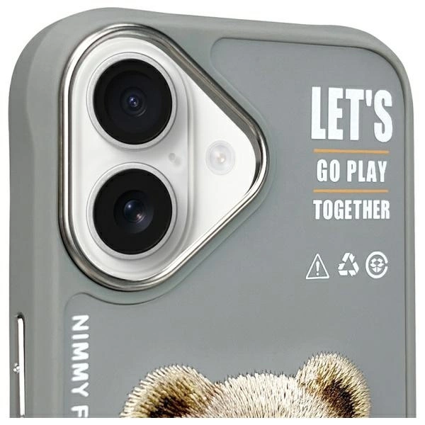 Nimmy Cool&Cute 2.0 Bear Case for iPhone 16 - Grayeng