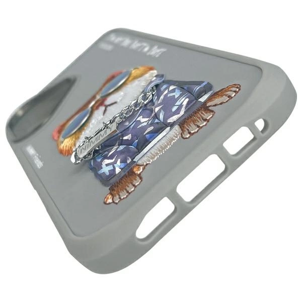 Nimmy Glasses Cool Cat iPhone 16 Case - Grayeng