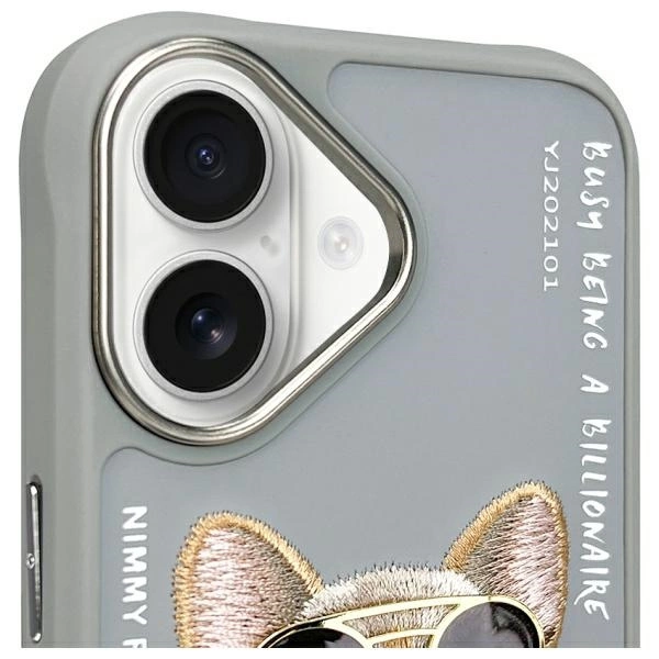 Nimmy Glasses Cool Dog iPhone 16 Case - Grayeng