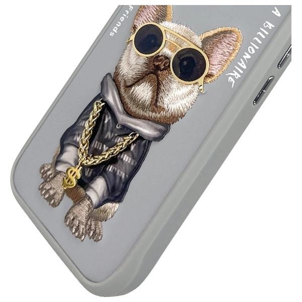 Nimmy Glasses Cool Dog iPhone 16 Case - Grayeng