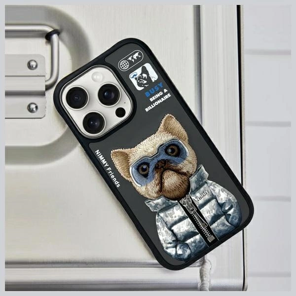 Nimmy Cool&Cute 2.0 Dog Case for iPhone 16 Pro - Blackeng