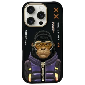 Nimmy Cool&Cute 2.0 Monkey Case for iPhone 16 Pro - Blackeng