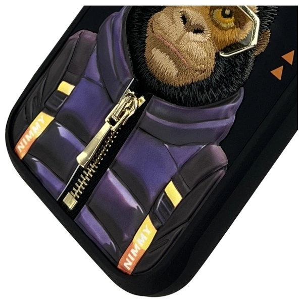 Nimmy Cool&Cute 2.0 Monkey Case for iPhone 16 Pro - Blackeng