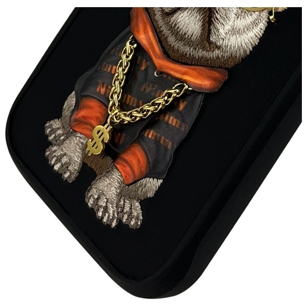 Nimmy Glasses Cool Dog Case for iPhone 16 Pro - Blackeng