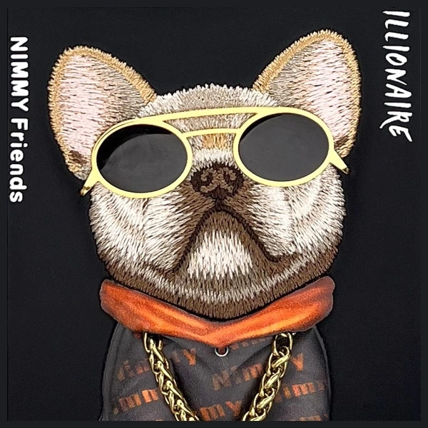 Nimmy Glasses Cool Dog Case for iPhone 16 Pro - Blackeng