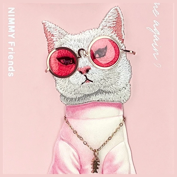 Nimmy Glasses Cool Cat Case for iPhone 16 Pro - Pinkeng