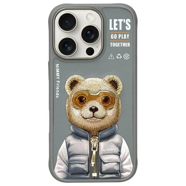 Nimmy Cool&Cute 2.0 Bear Case for iPhone 16 Pro - Grayeng