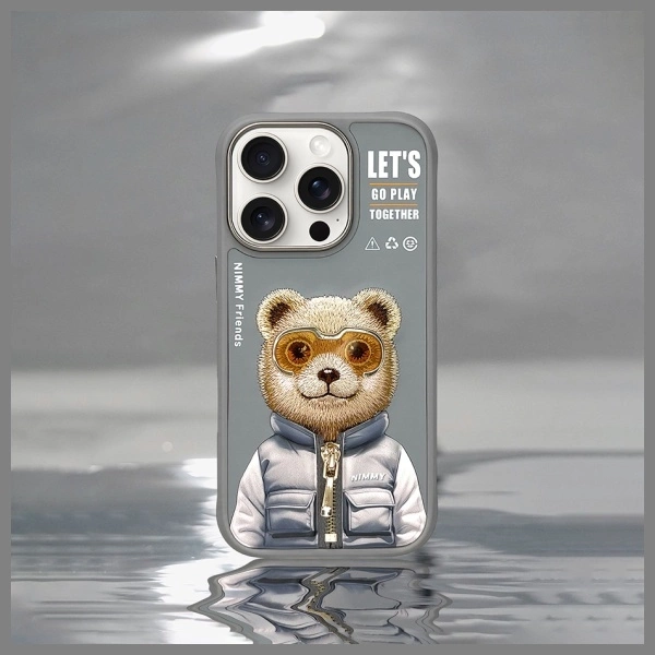 Nimmy Cool&Cute 2.0 Bear Case for iPhone 16 Pro - Grayeng