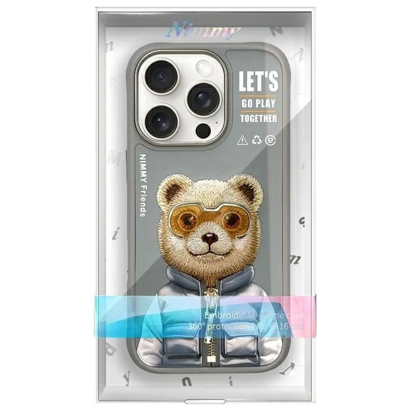 Nimmy Cool&Cute 2.0 Bear Case for iPhone 16 Pro - Grayeng