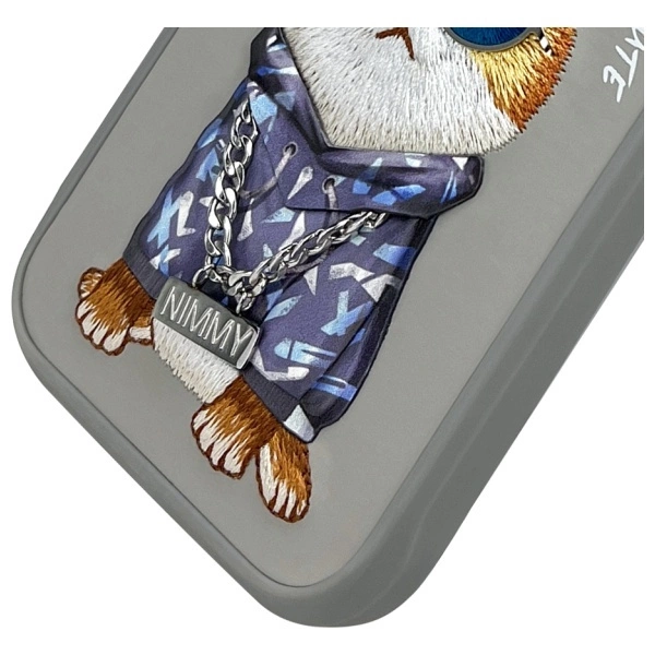 Nimmy Glasses Cool Cat Case for iPhone 16 Pro - Grayeng