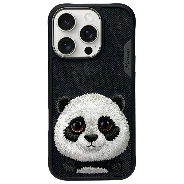 Nimmy Big Eyed Pet 2.0 Panda case for iPhone 16 Pro Max - blackeng
