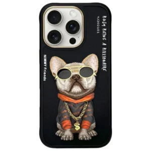 Nimmy Glasses Cool Dog Case for iPhone 16 Pro Max - Blackeng