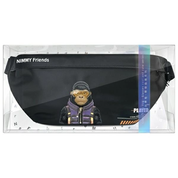 Nimmy Crossbody Cool&Cute 2.0 Gorilla Shoulder Bag - Blackeng