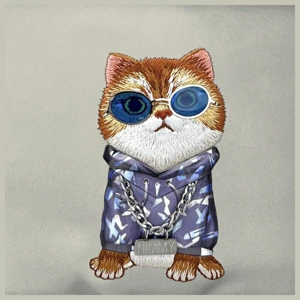 Nimmy Crossbody Glasses Cool Cat Shoulder Bag - Grayeng