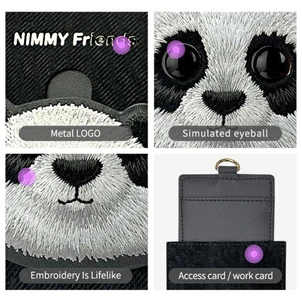 Nimmy Big Eyed Pet 2.0 Cat Wallet Card Holder - Blackeng