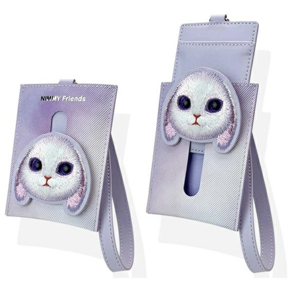 Nimmy Big Eyed Pet 2.0 Rabbit Wallet Card Holder - Purpleeng