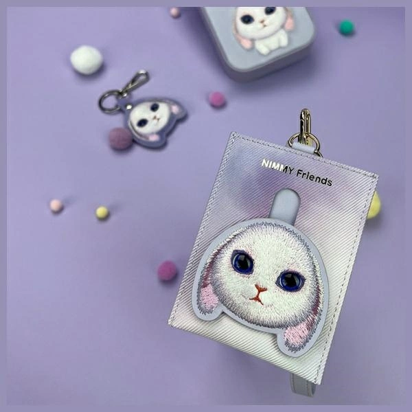 Nimmy Big Eyed Pet 2.0 Rabbit Wallet Card Holder - Purpleeng