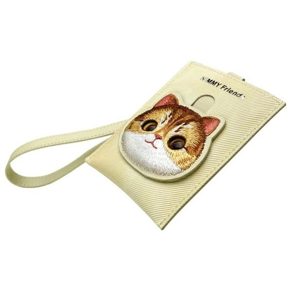 Nimmy Big Eyed Pet 2.0 Cat Wallet Card Holder - Beigeeng