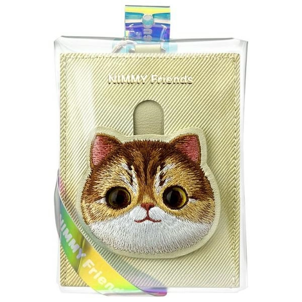 Nimmy Big Eyed Pet 2.0 Cat Wallet Card Holder - Beigeeng