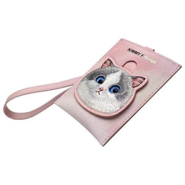 Nimmy Big Eyed Pet 2.0 Cat Wallet Card Holder - Pinkeng