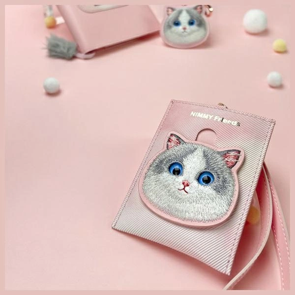 Nimmy Big Eyed Pet 2.0 Cat Wallet Card Holder - Pinkeng