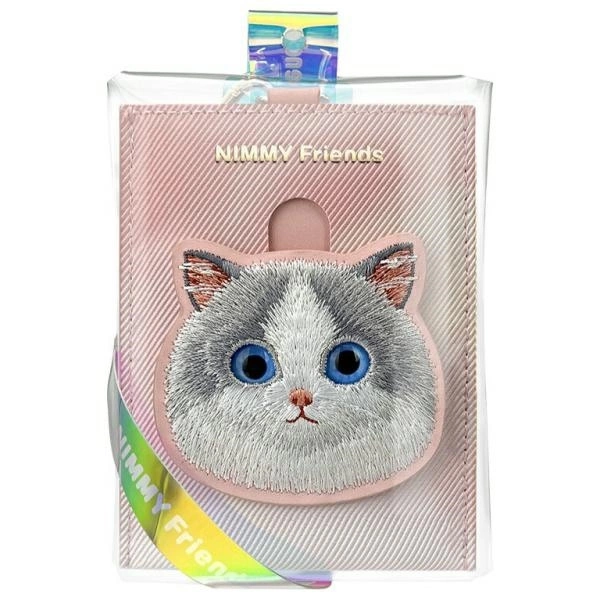 Nimmy Big Eyed Pet 2.0 Cat Wallet Card Holder - Pinkeng