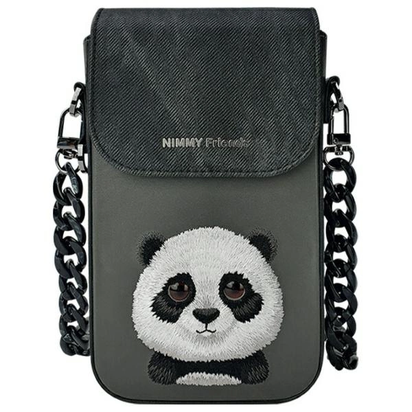 Nimmy Big Eyed Pet 2.0 Panda Phone Bag - Blackeng