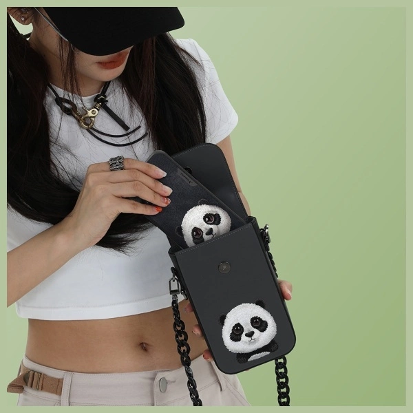 Nimmy Big Eyed Pet 2.0 Panda Phone Bag - Blackeng