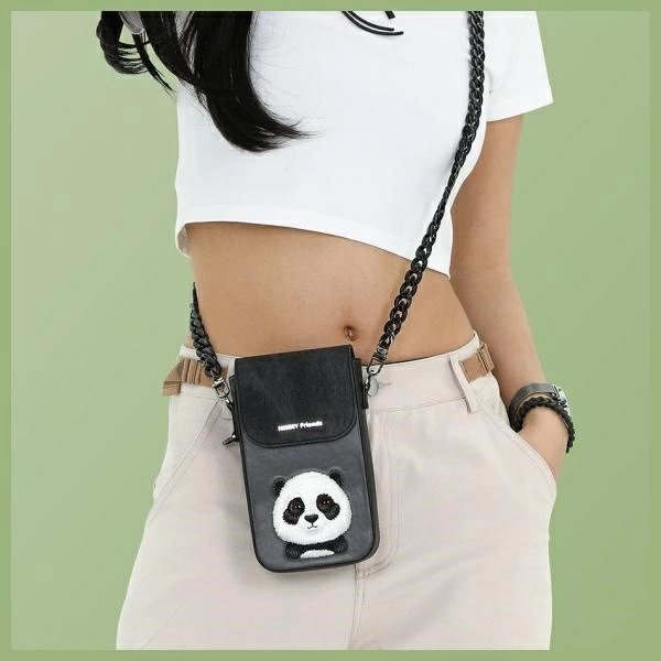 Nimmy Big Eyed Pet 2.0 Panda Phone Bag - Blackeng