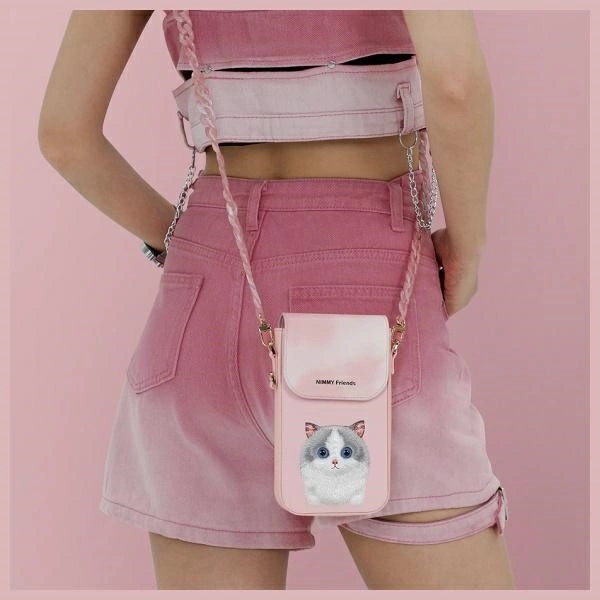 Nimmy Big Eyed Pet 2.0 Cat Phone Bag - Pinkeng