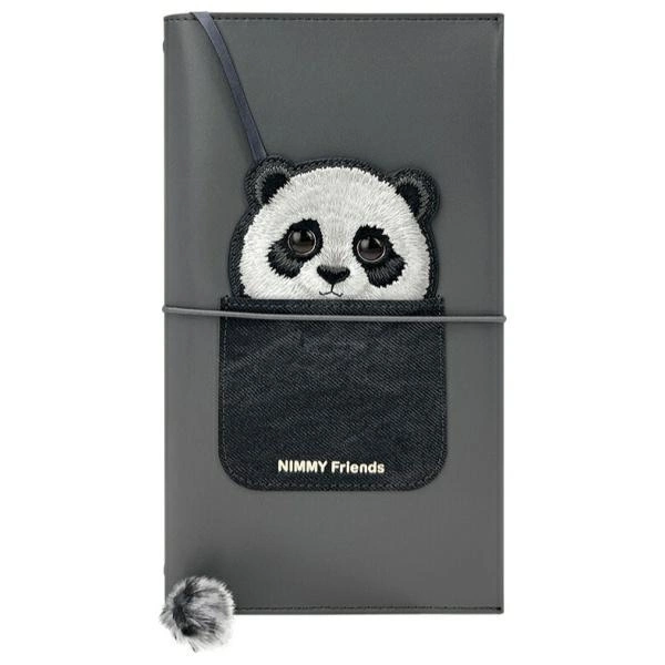 Nimmy Big Eyed Pet 2.0 Panda 2-in-1 Notebook + Pen Set - Blackeng