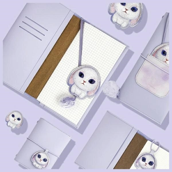 Nimmy Big Eyed Pet 2.0 Rabbit 2-in-1 Notebook + Pen Set - Purpleeng