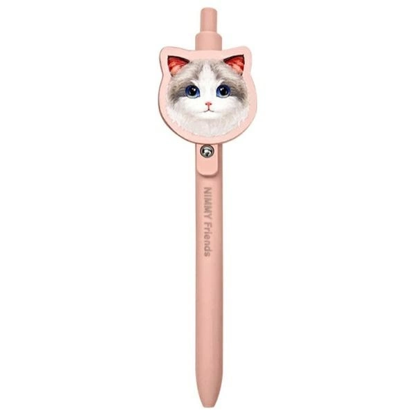 Nimmy 2in1 notebook + pen pink Big Eyed Pet 2.0 Cat seteng
