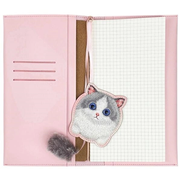 Nimmy 2in1 notebook + pen pink Big Eyed Pet 2.0 Cat seteng