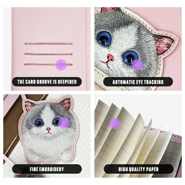 Nimmy 2in1 notebook + pen pink Big Eyed Pet 2.0 Cat seteng