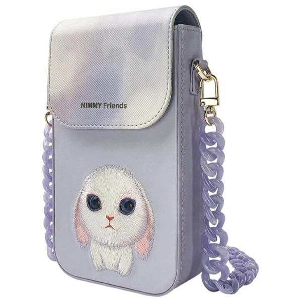 Nimmy Big Eyed Pet 2.0 Rabbit 3-in-1 Phone Bag + Wallet + Tracker Case - Purpleeng