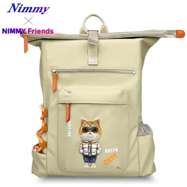 Nimmy Cool&Cute 2.0 Cat Laptop Backpack - Beigeeng