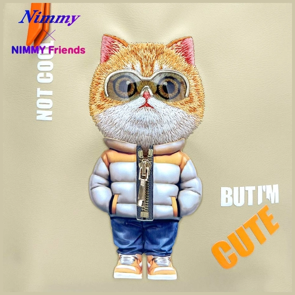 Nimmy Cool&Cute 2.0 Cat Laptop Backpack - Beigeeng