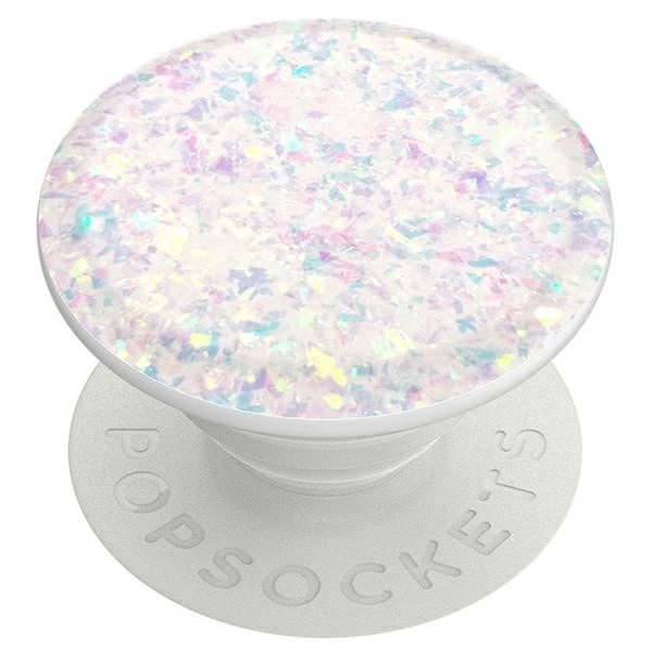 Popsockets 2 Iridescent Confetti White Holder and Phone Standeng