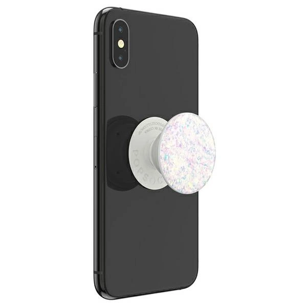Popsockets 2 Iridescent Confetti White Holder and Phone Standeng